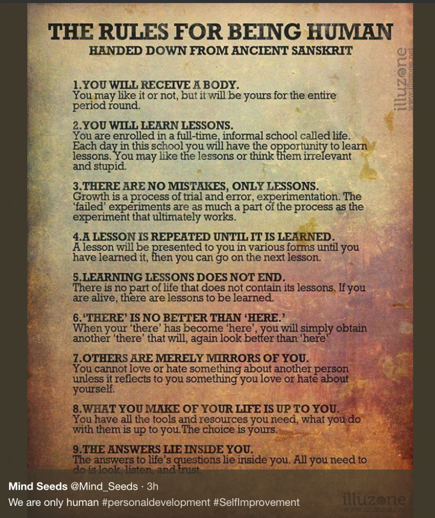 Rules for Being Human