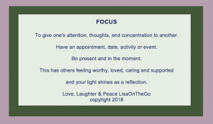 focus quote, LisaOnTheGo Blogger