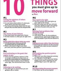 10 things you must give up to move forwards